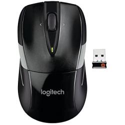 Logitech M525 Wireless Mouse – Long 3 Year Battery Life, Ergonomic Shape for Right or Left Hand Use, Micro-Precision Scroll Wheel, and USB Unifying Receiver for Computers and Laptops, Black/Gray