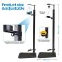 Foot Operated Soap Dispenser Hand Sanitizer Dispensers Stand Kit Non-Contact Adjustable with Pedal Refillable Soap Bottles for Office Toilet Restaurant