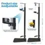 Foot Operated Soap Dispenser Hand Sanitizer Dispensers Stand Kit Non-Contact Adjustable with Pedal Refillable Soap Bottles for Office Toilet Restaurant
