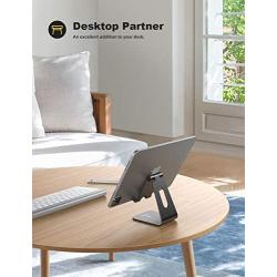 Tablet Stand Multi-Angle, Lamicall Tablet Holder: Desktop Adjustable Dock Cradle Compatible with Tablets Such As iPad Air Mini Pro, Phone XS Max XR X 6 7 8 Plus More Tablets (4-13 Inch) - Black