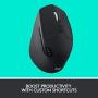 Logitech M720 Wireless Triathlon Mouse with Bluetooth for PC with Hyper-Fast Scrolling and USB Unifying Receiver for Computer and Laptop - Black