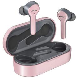 Wireless Earbuds,Mpow M9 4-mic Noise Cancelling CVC 8.0 True Wireless Bluetooth 5.0 Earphones in-Ear,Touch Control Stereo Bass Sport Headphones,40H Playing Time/USB-C/IPX8 Waterproof,Three modos,Pink