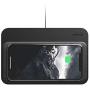 Nomad Wireless Charging Base Station Hub Edition - Charges 2 Qi Devices Wirelessly, 1 USB-A Port, 1 USB-C Port, Black Recycled Leather