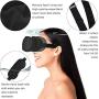 AJUN Cotton Sleep Eye Mask - Updated Design Light Blocking Sleep Mask, Soft and Comfortable Night Eye Mask for Men Women, Eye Blinder for Travel/Shift Work, Includes Travel Pouch+Earplugs (#01#Black)