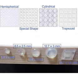 322Pcs Cabinet Door Bumpers,Self Adhesive Clear Rubber Bumpers Pads,Noise Dampening Buffer Pads - 5 Sizes