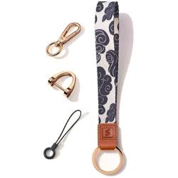 SENLLY Hand Wrist Lanyard Wristlet Strap with 3 Multifunction Accessories, for Keys, Cell Mobile Phone, Key Chain, Id Badge, Card Holder, etc