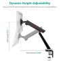 Single Gaming Monitor Mount Stand - Mechanical Spring Assisted Fully Adjustable Fit One Screen 17 to 32 inch, 17.6 lbs, RGB LED Backlit Base with USB, Mic, Audio Ports (GAMU001), Matte Black by WALI