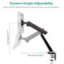 Single Gaming Monitor Mount Stand - Mechanical Spring Assisted Fully Adjustable Fit One Screen 17 to 32 inch, 17.6 lbs, RGB LED Backlit Base with USB, Mic, Audio Ports (GAMU001), Matte Black by WALI