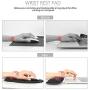 HAOCOO Ergonomic Keyboard Wrist Rest Pad and Mouse Pad Wrist Support Set with Non-Slip Backing Memory Form-Filled, Easy-Typing and Pain Relief for Gaming Office Computer Laptop(Black)