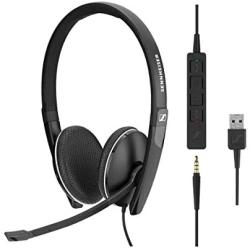 Sennheiser SC 165 USB (508317) - Double-Sided (Binaural) Headset for Business Professionals | with HD Stereo Sound, Noise-Cancelling Microphone, & USB Connector (Black)