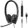 Sennheiser SC 165 USB (508317) - Double-Sided (Binaural) Headset for Business Professionals | with HD Stereo Sound, Noise-Cancelling Microphone, & USB Connector (Black)