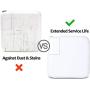 Premium Silicone Charger Cover Compatible with MacBook Pro 13 (Model: A2251/2289/A2338, 2020+), MacBook Pro 13 (Model:A1425/A1502/A1706/A1708/A1989/A2159, 2011-2020) - White