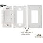 Hamilton Hills LED Dimmer Switch with Faceplate Cover | Magnetic Low Voltage Dimmable Electrical Light Switch for LED Lights in Wall Include Wallplate White