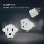 ETL Listed 3-2 Prong Grounding Outlet Adapter, JACKYLED 3 Prong to 2 Prong Adapter Converter, Portable Fireproof 200℃ Resistant Heavy Duty Wall Outlet Plug for Household Appliances Industrial, 4 Pack