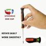 Screwdriver SET OF 6 - Magnetic Flathead and Phillips With NON-SKID Handle in Different SIZES / COLORS - Professional Repair Tool Kit For Electronics/ iPhone/ PC/ Jewelry/ Watch/ Eyeglass