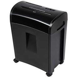 Zoomyo 10-Sheet Cross-Cut Paper, CD and Credit Card Home Office Shredder, P-4 High Security Shredders with 3.6 Gallons Wastebasket, Separated CD Container, Black