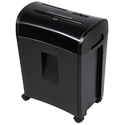 Zoomyo 10-Sheet Cross-Cut Paper, CD and Credit Card Home Office Shredder, P-4 High Security Shredders with 3.6 Gallons Wastebasket, Separated CD Container, Black