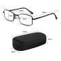 Blue Light Blocking Glasses Compact Folding Reading Glasses with Flexible Hinge for Men and Woman (2.5, Black)