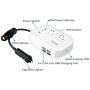 Foval 200W Car Power Inverter DC 12V to 110V AC Converter with 4 USB Ports Charger (White)
