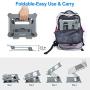Urmust Laptop Notebook Stand Holder, Ergonomic Adjustable Ultrabook Stand Riser Portable Compatible with MacBook Air Pro, Dell, HP, Lenovo Light Weight Aluminum Up to 15.6''(Bluish Gray)