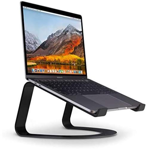 Twelve South Curve for MacBooks and Laptops | Ergonomic desktop cooling stand for home or office (matte black)