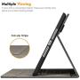 Fintie Folio Case for New iPad 8th Gen (2020) / 7th Generation (2019) 10.2 Inch - Multi-Angle Viewing Soft TPU Smart Stand Back Cover with Pocket, Pencil Holder, Auto Wake/Sleep, Black