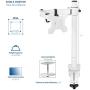 VIVO White Single 13 to 27 inch LCD Monitor Desk Mount Stand, Fully Adjustable, Tilt, Articulating, Holds 1 Screen with VESA up to 100x100mm STAND-V001W
