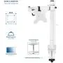 VIVO White Single 13 to 27 inch LCD Monitor Desk Mount Stand, Fully Adjustable, Tilt, Articulating, Holds 1 Screen with VESA up to 100x100mm STAND-V001W VIVO White Single 13 to 27 inch LCD Monitor Desk Mount Stand, Fully Adjustable, Tilt, Articulating, Holds 1 Screen with VESA up to 100x100mm STAND-V001W