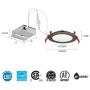 Lithonia Lighting WF4 30K40K50K 90CRI ORB M6 LED Color Temperature Selectable Ultra Thin Recessed Downlight, 3000K 4000K 5000K, Oil Rubbed Bronze
