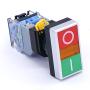 Taiss / 22mm 10A 440V 1 NO 1 NC ON Off Start Stop Momentary Switch Push Button with Yellow Light Indicator Light Voltage 110V LA38-11D/RG