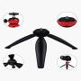 Coolux Mini Tripod Projector Mount with 360 Degrees Rotatable Heads for Projectors DSLR DVR Cameras Mini Webcam, Mount with Metal Ballhead for Camera … (Black(Red))