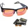 Blue Light Blocking Glasses - Fits over Reading glasses - SLEEP BETTER at Night - Orange Anti Glare lens to Reduce Insomnia, Migraine, Eye Strain – Blue Filter Computer Glasses for Men, Women, Gaming