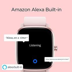 Amazfit GTS 2 Mini Fitness Smart Watch Alexa Built-In, Super-Light Thin Design, SpO2 Level Measurement, 14-Days Battery Life, 70+ Sports Modes, Heart Rate, Sleep, Stress Level Monitoring Flamingo Pink