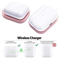 Wireless Charger for Airpods/Airpods, Plastic Wireless Charging Station for Airpods Wireless Charging Case, Wireless Charging Pad for Airpods/Airpods Pro Pink