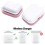 Wireless Charger for Airpods/Airpods, Plastic Wireless Charging Station for Airpods Wireless Charging Case, Wireless Charging Pad for Airpods/Airpods Pro Pink