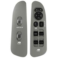 BASIKER Master Power Window Switch and Bezel, Driver& Passenger Window Switch Bezel Replacement for 2002-2010 Dodge Ram 1500/2500/3500, Taupe