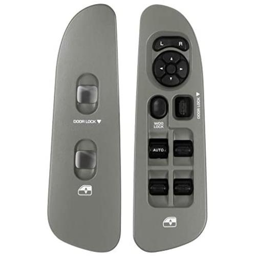 BASIKER Master Power Window Switch and Bezel, Driver& Passenger Window Switch Bezel Replacement for 2002-2010 Dodge Ram 1500/2500/3500, Taupe