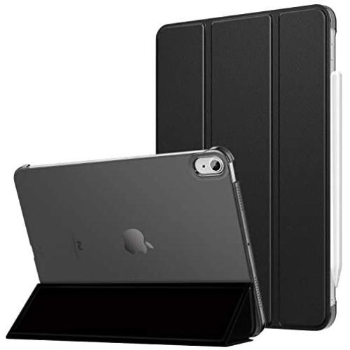 MoKo Case Fit New iPad Air 4th Generation 2020 - iPad Air 4 Case 10.9 inch Slim Lightweight Shell Stand Cover with Translucent Frosted Back Protector for iPad Air 4, Auto Wake/Sleep,Black