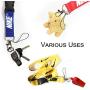 Sport Lanyard Neck Lanyard Strap for Key Chains/ID Holder/Phones/Bags/Accessories with Quick Release Buckle—5 Packs (Blue & Orange & Yellow & Green & Light Purple)