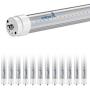 Hyperikon 8 Foot LED Tube, T8 T10 T12 75 Watt Replacement (36W), Ballast Bypass, Clear Lens, UL, Bright White, 12 Pack