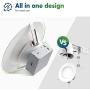 Freelicht 10 Pack 5/6 Inch Slim LED Downlight with Junction Box, 15W=110W, 1200 LM, Dimmable, 4000K Cool White Recessed Lighting, Simple Retrofit Installation - ETL