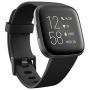 Fitbit Versa 2 Health and Fitness Smartwatch with Heart Rate, Music, Alexa Built-In, Sleep and Swim Tracking, Black/Carbon, One Size (S and L Bands Included)