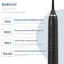 Sonic Electric Toothbrush, Wireless Rechargeable Waterproof Power Smart Timer Four Modes Deep Clean Electric Toothbrush（Black）