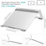 Nulaxy Adjustable Laptop Stand, Laptop Riser, Aluminum Notebook Holder Stand Compatible with MacBook, Air, Pro, Dell XPS, HP, Samsung, Alienware, More Laptops up to 17.3''- Silver