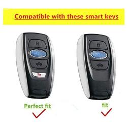 BFANG for Subaru Key Fob Case Cover, TPU Key Fob Shell Keyless Remote Control Smart Key with Keychain Fit for Subaru WRX Outback Ascent Forester Crosstrek Legacy Impreza Smart Remote Fob Keys (red)