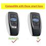 BFANG for Subaru Key Fob Case Cover, TPU Key Fob Shell Keyless Remote Control Smart Key with Keychain Fit for Subaru WRX Outback Ascent Forester Crosstrek Legacy Impreza Smart Remote Fob Keys (Blue)