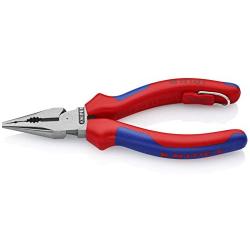 KNIPEX Tools - Needle-Nose Combination Pliers, Multi-Component, Tethered Attachment (0822145TBKA)