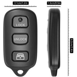 VOFONO Perfect Car Key Fob Replacement Keyless Remote Fit for Toyota 4Runner 1999-2009/Sequoia 2001-2008 FCC ID：HYQ12BAN HYQ12BBX HYQ1512Y (Pack of 2)