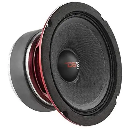 DS18 PRO-X5.4M Loudspeaker – 5.25'', Midrange, Red Aluminum Bullet, 300W Max, 150W RMS, 4 Ohms - Premium Quality Audio Door Speakers for Car or Truck Stereo Sound System (1 Speaker)
