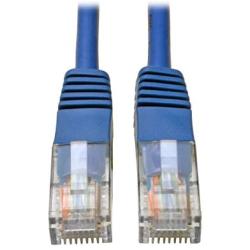 Tripp Lite Cat5e 350MHz Molded Patch Cable (RJ45 M/M) - Blue, 1-ft.(N002-001-BL)